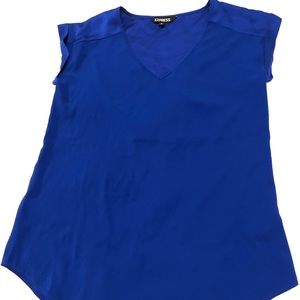 Royal Blue Cap Sleeve Blouse